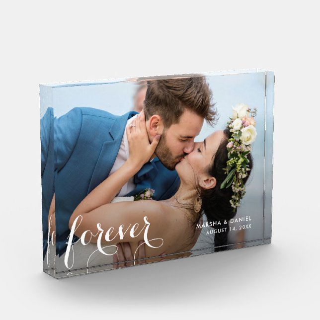 FOREVER Schrift Hochzeit Fotoblock (Links)
