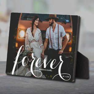 FOREVER Script Easel Back Foto Fotoplatte