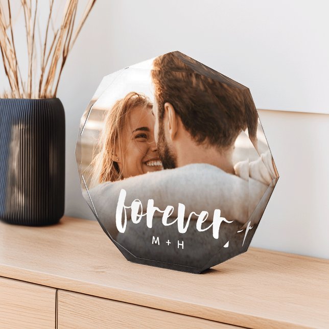 Forever Script Overlay Personalisierte Paare Fotoblock (Von Creator hochgeladen)