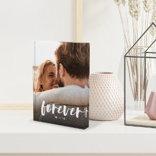 Forever Script Overlay Personalisierte Paare Fotoblock