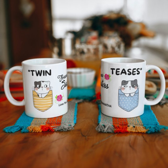Forever Sisters, Funny Sister Geschenk, Geschenk d Kaffeetasse (Von Creator hochgeladen)