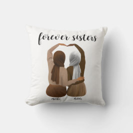 Forever Sisters Personalisiert Hijabi-Geschenk Kissen
