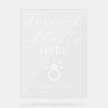 Forever Starts Here Custom Wedding Welcome