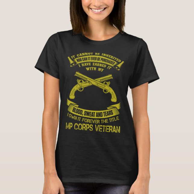 Forever The Title Military Police Corps Veteran Da T-Shirt (Vorderseite)