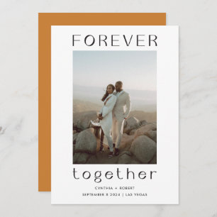 Forever Together Bronze Wedding Announcement Einladung
