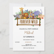 Forever Wild Birthday Einladung