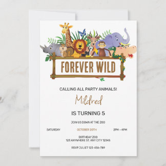 Forever Wild Birthday Einladung
