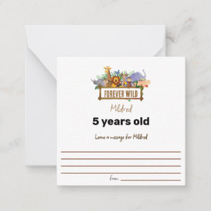 Forever Wild Birthday wünscht Note Card Mitteilungskarte