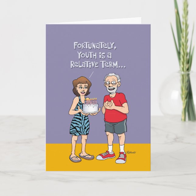 "Forever Young" 65. Geburtstag Karte (Vorderseite)