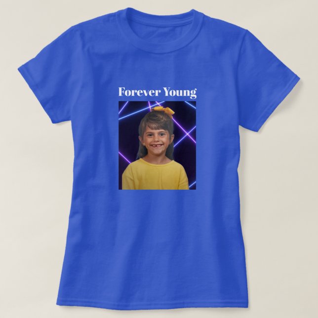 Forever Young Vintag Foto Fun T-Shirt (Design vorne)