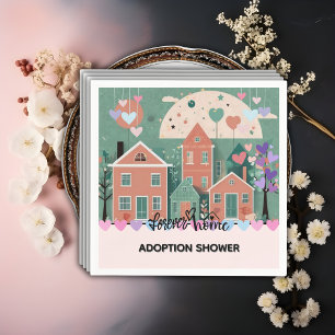 Forever Zuhause Pastel Hearts Adoption Foster Show Serviette