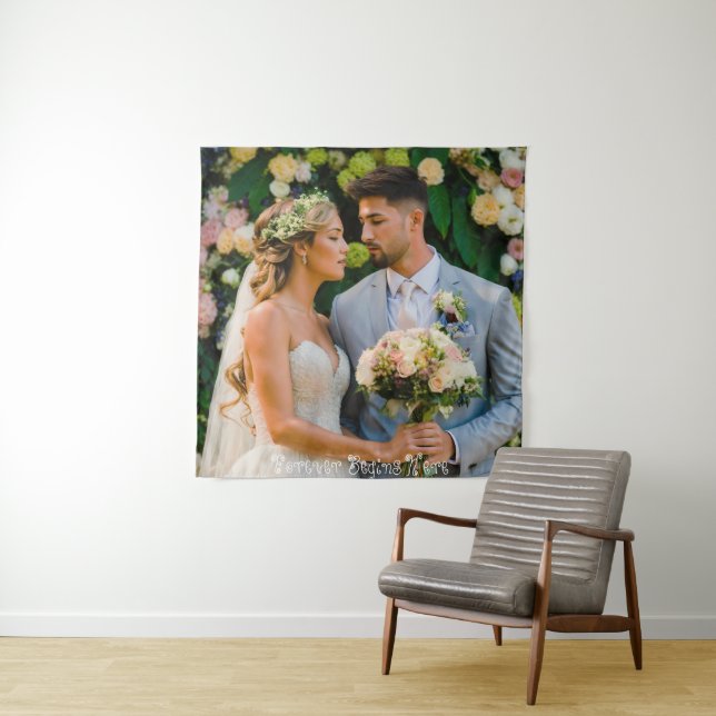 #ForeverBeginsHereTapestry Wandteppich (Beispiel)