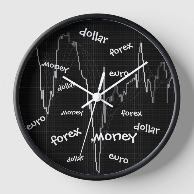 Forex, Geld, Euro, Dollar Uhr (Vorderseite)