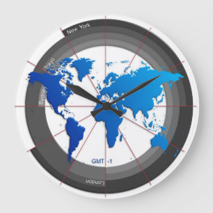 Forex Markets Timezone Clock GMT-1 Große Wanduhr