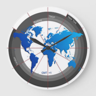 Forex Markets Timezone Clock GMT+1 hr Große Wanduhr