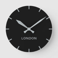 Forex Minimalistisch Gloss Black Wall Clock