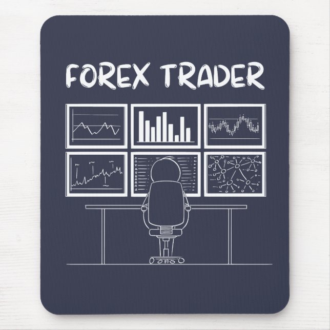 Forex Trader Funny Logo Mousepad (Vorne)