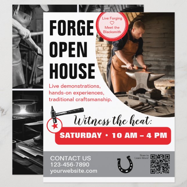 Forge Open House-Schmiedeflyer  (Vorne/Hinten)