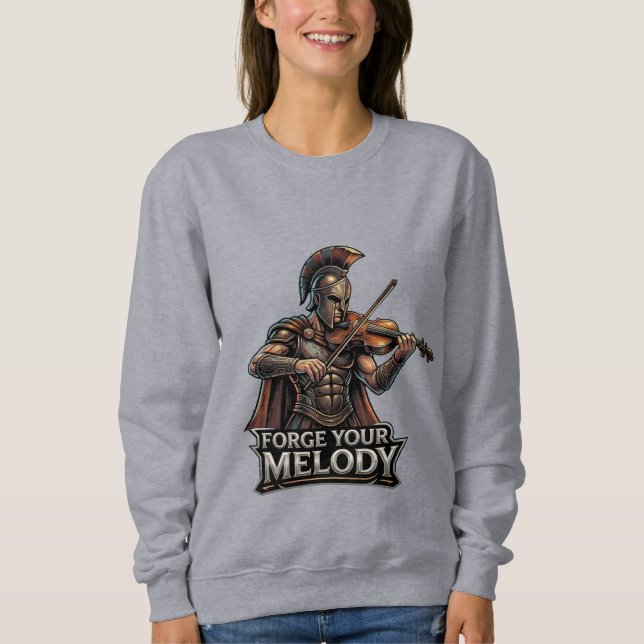 Forge Your Melody –  Spartan Violinist Sweatshirt (Vorderseite)