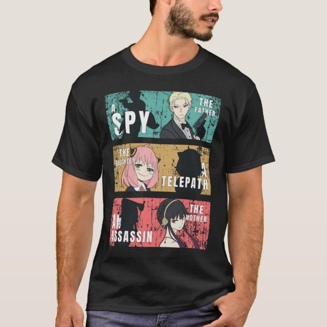 Forger Family Anime Pop Art T-Shirt (Vorderseite)
