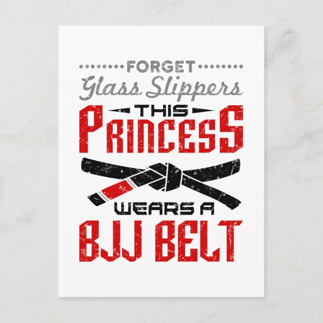 Forget Glass Slippers Princess Wears BTT Belt Postkarte (Vorderseite)
