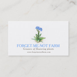 Forget-me-not farm plant suppliers business card visitenkarte