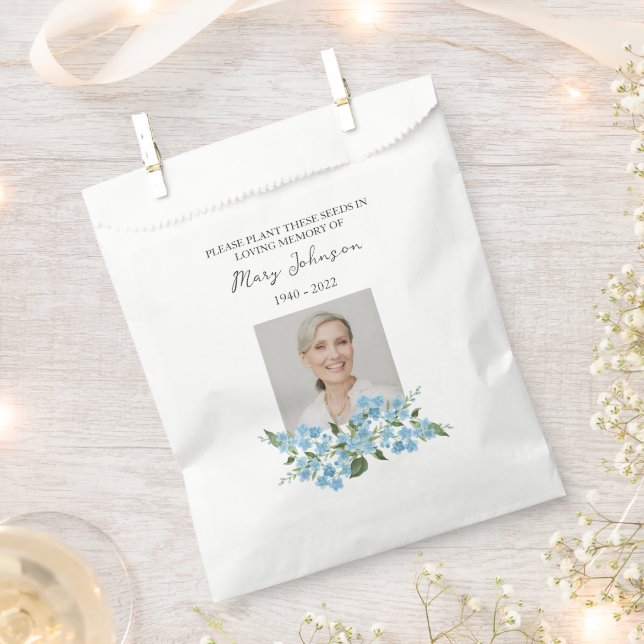 Forget me not Seed Packet Memorial Funeral Geschenktütchen (Ausgeschnitten)