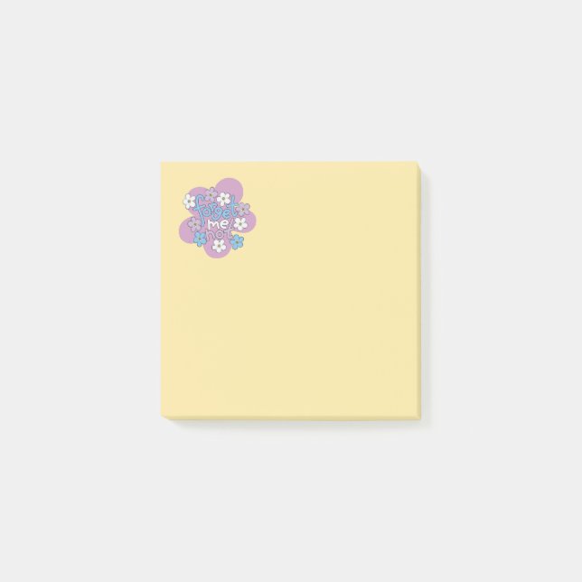 Forget-Me-Nots and Message on Vibrant Floral Motif Post-it Klebezettel (Vorderseite)