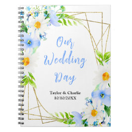Forget-Me-Nots Daisies Floral Wedding Planner Notizblock