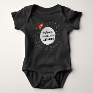 Forget princess astronaut Rakete Weltall Mond Baby Strampler