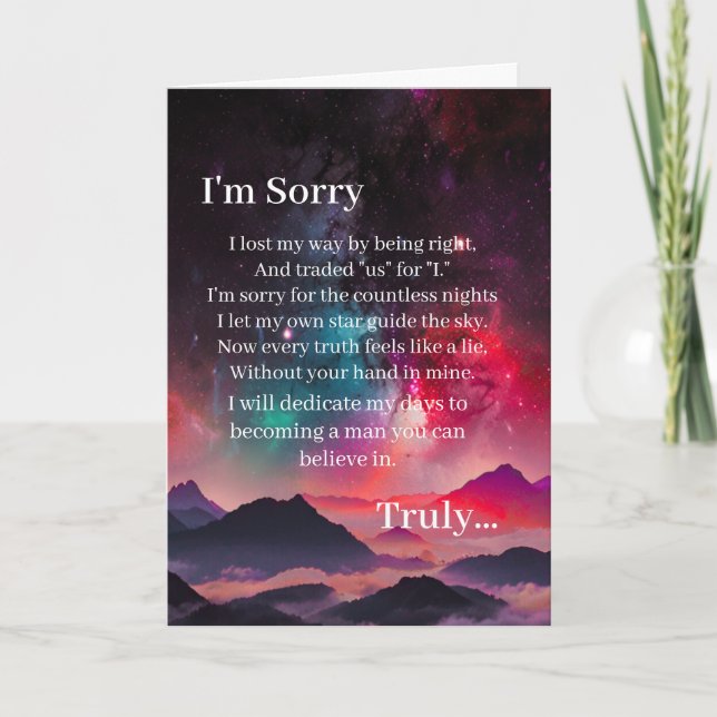 Forgive Me I'm Sorry Card Karte (Vorderseite)