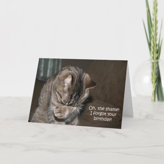 Forgotten Birthday Karte (Vorderseite)