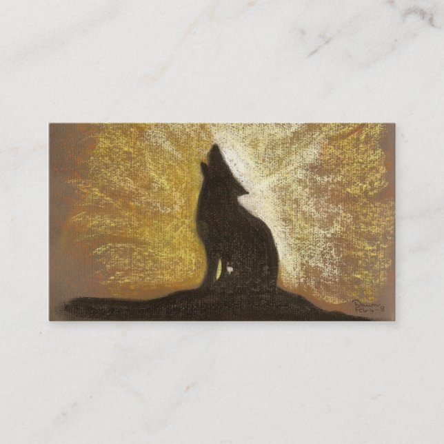 forgotton Lied eines Wolfs Visitenkarte (Vorderseite)