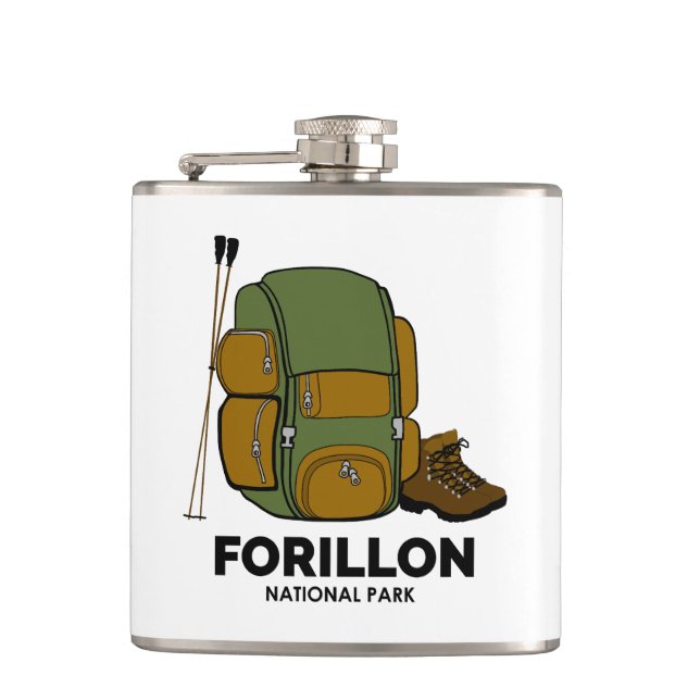 Forillon National Park Backpack Flachmann (Vorderseite)