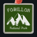Forillon-Nationalpark Ornament Aus Metall<br><div class="desc">Forillon wurde 1970 gegründet und war der erste Nationalpark in Quebec Kanada. Der Park umfasst Wälder,  Meeresküste,  Salzmoore,  Sanddünen,  Klippen und das östliche Ende der Appalachen.</div>