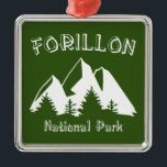 Forillon-Nationalpark Ornament Aus Metall<br><div class="desc">Forillon wurde 1970 gegründet und war der erste Nationalpark in Quebec Kanada. Der Park umfasst Wälder,  Meeresküste,  Salzmoore,  Sanddünen,  Klippen und das östliche Ende der Appalachen.</div>