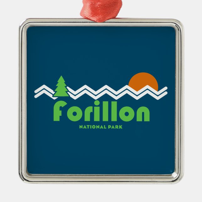 Forillon Nationalpark Retro Ornament Aus Metall (Vorne)