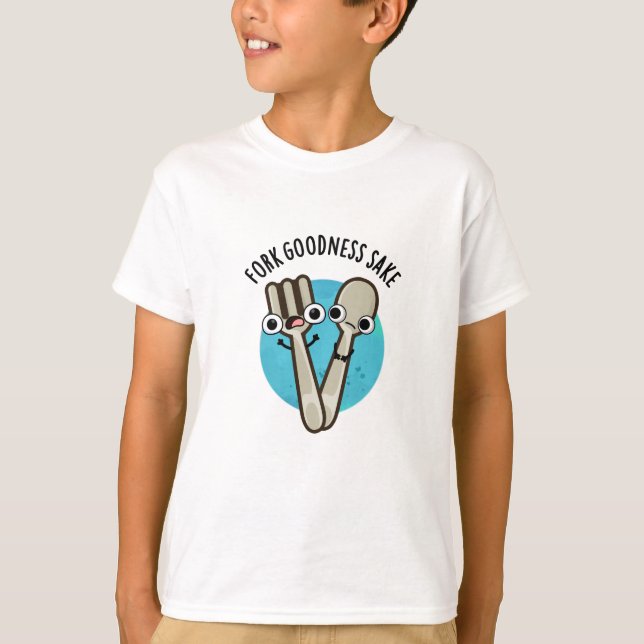 Fork Goodness Sake Funny Utensil Puff T-Shirt (Vorderseite)