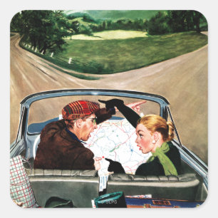 Fork in the Road Quadratischer Aufkleber