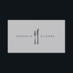 Fork & Knife Logo Küche/Restaurant/Café Visitenkarte<br><div class="desc">© 1201AM DESIGNS</div>
