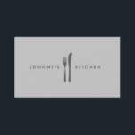Fork & Knife Logo Küche/Restaurant/Café Visitenkarte<br><div class="desc">© 1201AM DESIGNS</div>