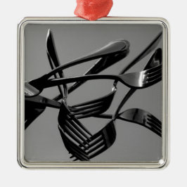 Fork Levitation Silbernes Ornament