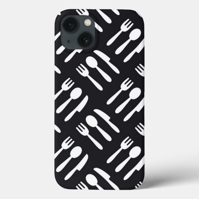 Fork spoon knife pattern Case-Mate iPhone hülle (Rückseite)