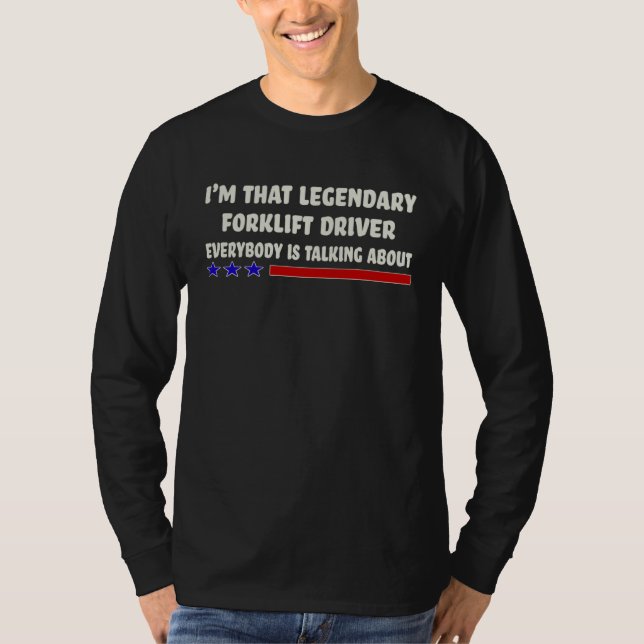 Forklift Driver Job Title Employee T-Shirt (Vorderseite)