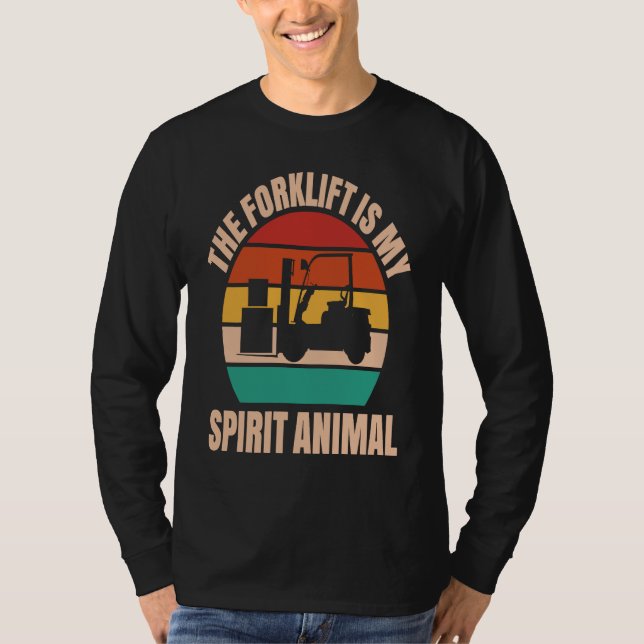 Forklift Driver Spirit Animal Forklift Operator T-Shirt (Vorderseite)