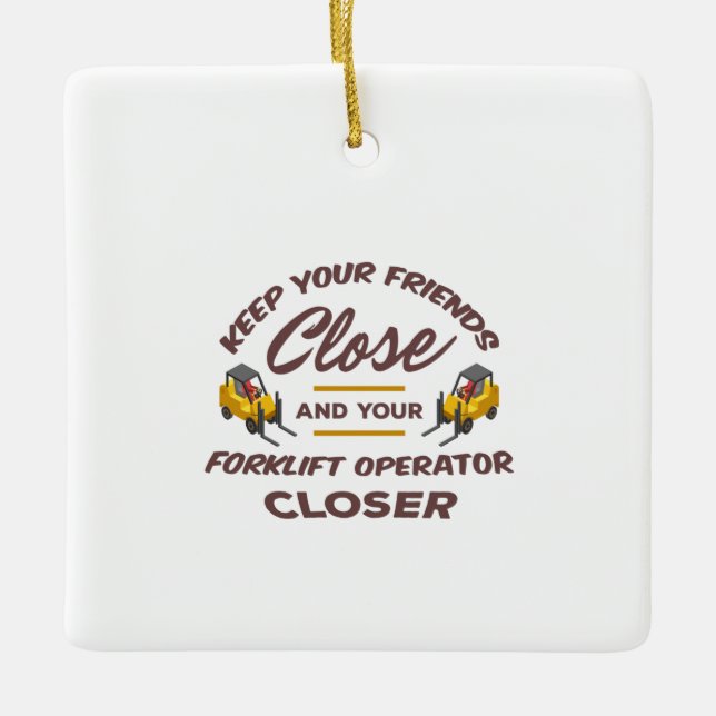 Forklift Friends Keramikornament (Vorderseite)