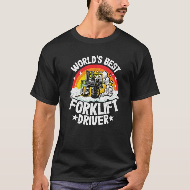 Forklift Operator Rainbow World's Best Forklift Dr T-Shirt (Vorderseite)