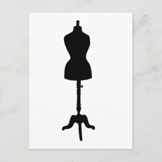 Form der Kleidung Silhouette II Postkarte