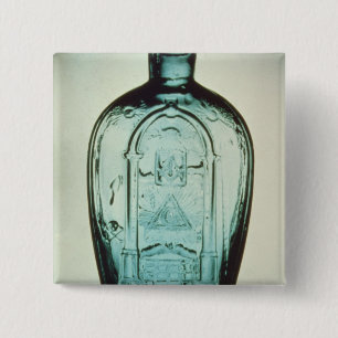 Form-durchgebrannte Freimaurerflasche Button