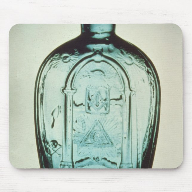 Form-durchgebrannte Freimaurerflasche Mousepad (Vorne)